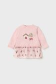Сукня для немовлят Mayoral Newborn колір рожевий mini розкльошена (3645572)