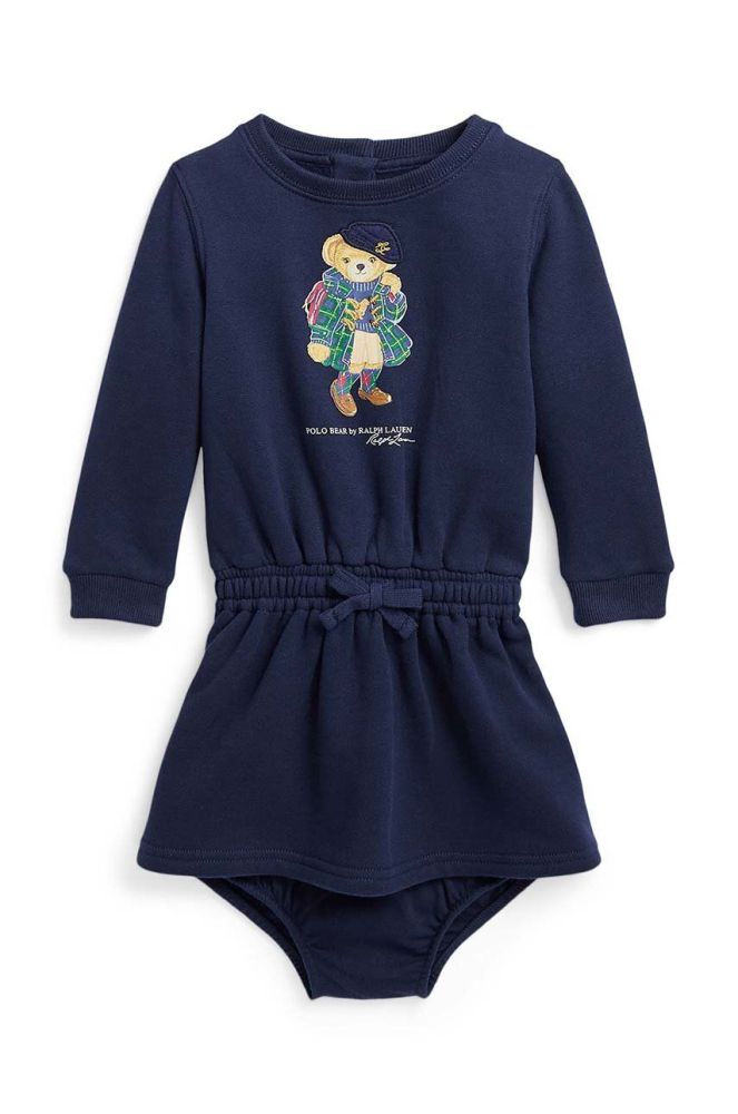 Дитяча сукня Polo Ralph Lauren колір синій mini розкльошена (3463659)