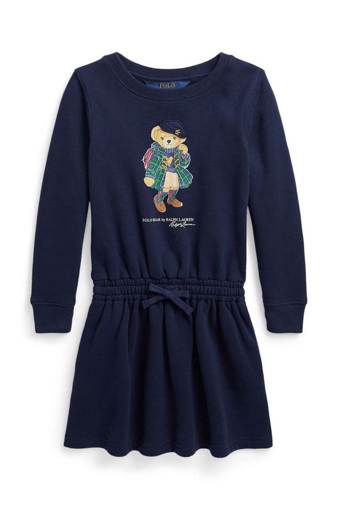 Дитяча сукня Polo Ralph Lauren колір синій mini розкльошена (3463667)