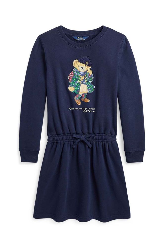 Дитяча сукня Polo Ralph Lauren колір синій mini розкльошена (3463672)