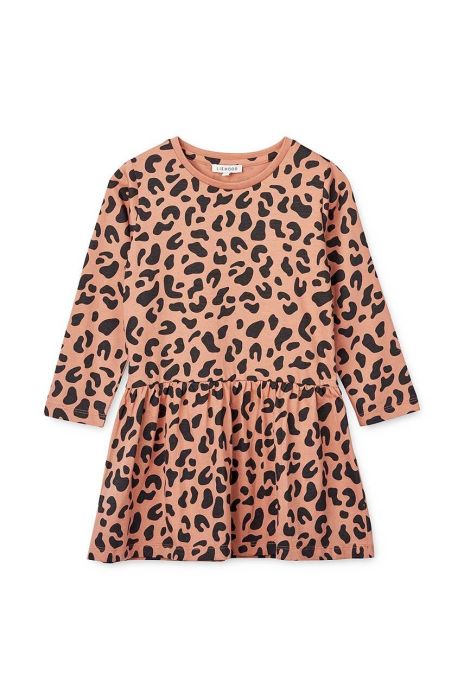 Дитяча бавовняна сукня Liewood колір помаранчевий mini розкльошена