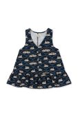 Дитяча бавовняна сукня Konges Sl?jd колір синій mini розкльошена
