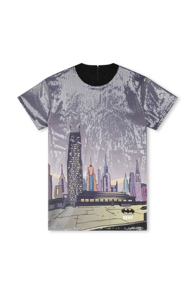 Дитяча сукня Dkny x DC Comics mini пряма колір барвистий (3644027) фото 2