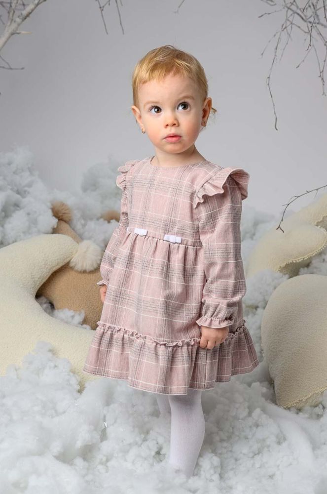 Дитяча бавовняна сукня Jamiks колір рожевий mini розкльошена (3603172)