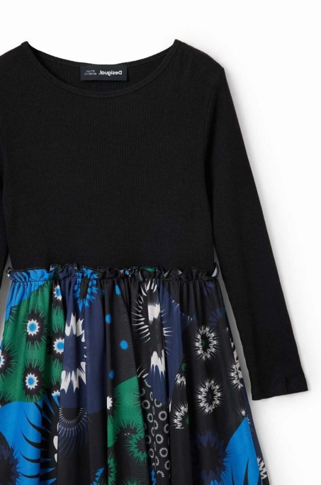 Дитяча сукня Desigual колір чорний mini розкльошена (3578484) фото 6