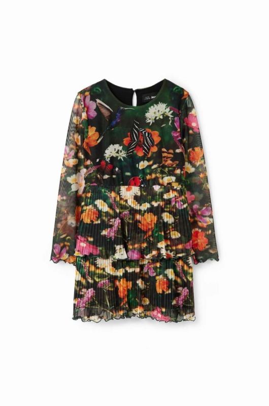 Дитяча сукня Desigual колір зелений mini розкльошена фото 2