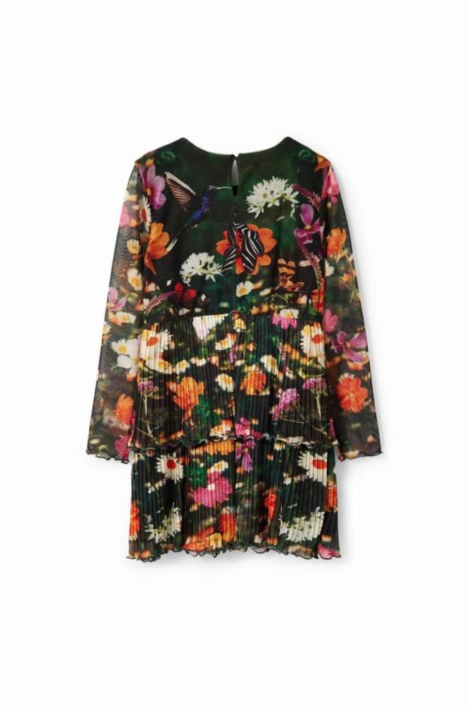 Дитяча сукня Desigual колір зелений mini розкльошена фото 3