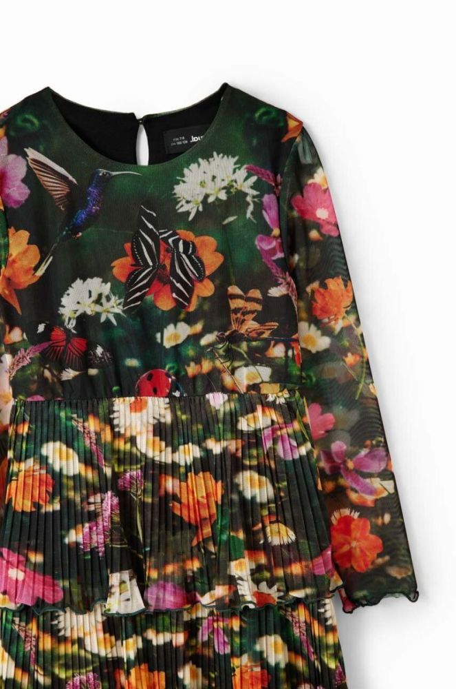Дитяча сукня Desigual колір зелений mini розкльошена фото 4