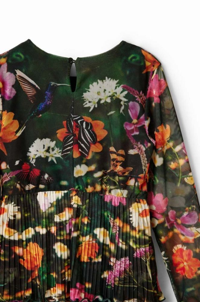 Дитяча сукня Desigual колір зелений mini розкльошена фото 5