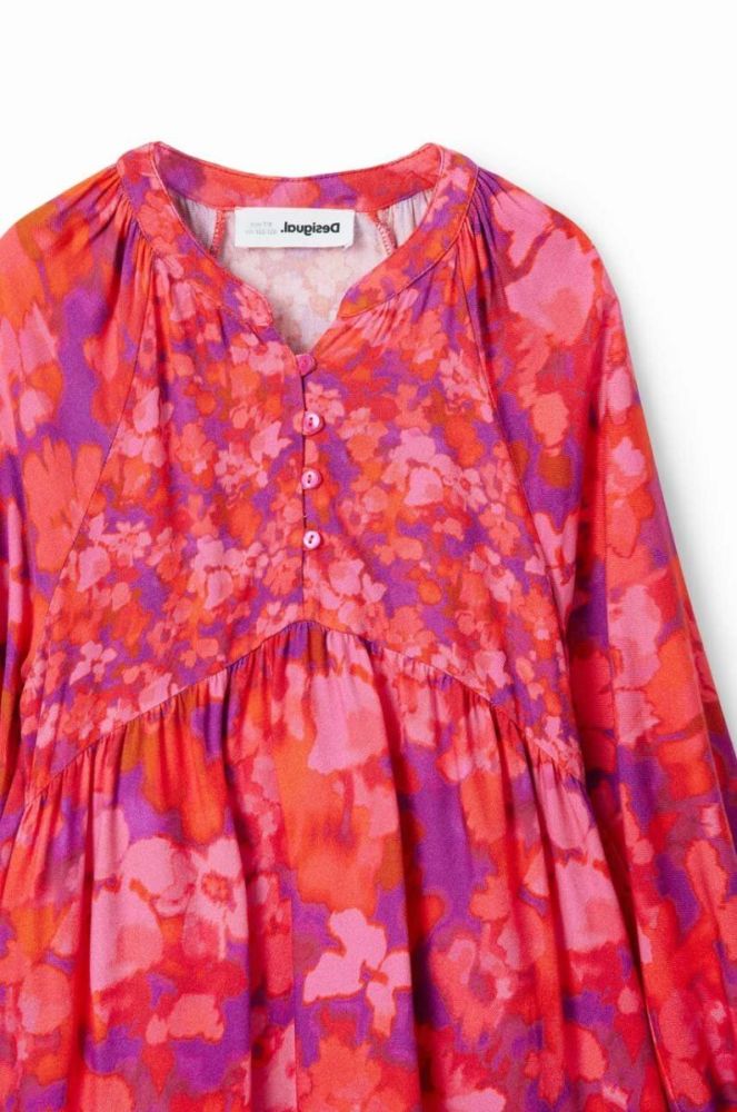 Дитяча сукня Desigual колір червоний midi розкльошена фото 4