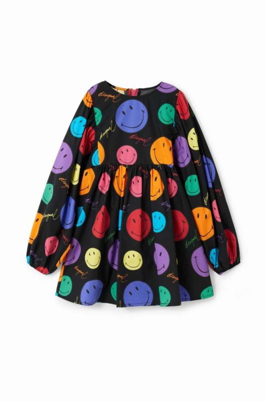 Дитяча бавовняна сукня Desigual колір чорний mini розкльошена (3482776) фото 2