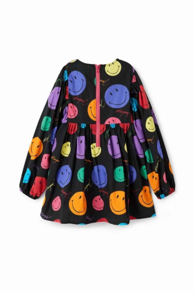 Дитяча бавовняна сукня Desigual колір чорний mini розкльошена (3482776) фото 3