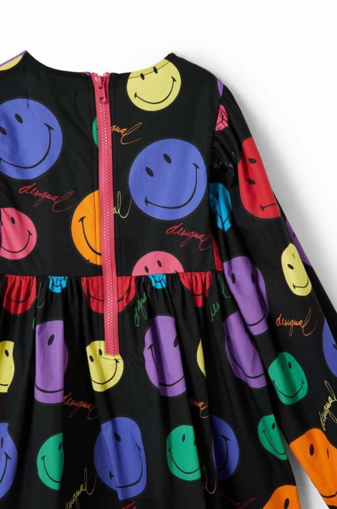 Дитяча бавовняна сукня Desigual колір чорний mini розкльошена (3482776) фото 5