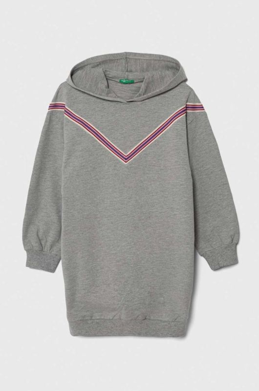 Дитяча сукня United Colors of Benetton колір сірий mini пряма