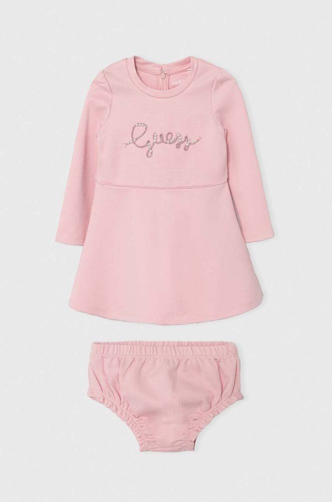 Сукня для немовлят Guess колір рожевий mini розкльошена (3606307)