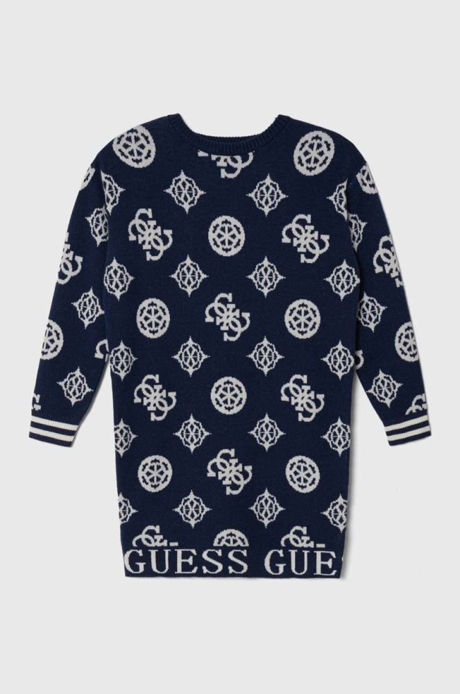 Дитяча сукня Guess колір синій mini пряма (3486739)