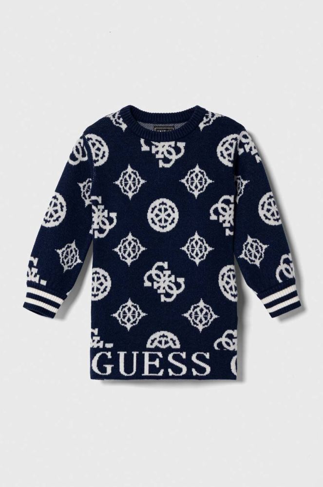 Дитяча сукня Guess колір синій mini пряма (3497707)