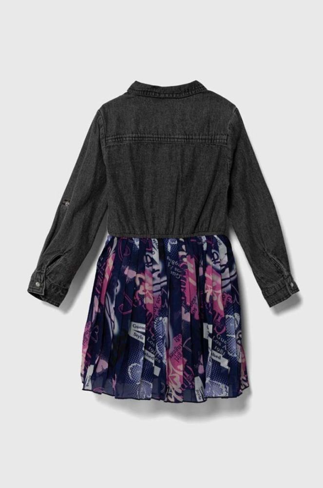 Дитяча сукня Guess колір сірий mini розкльошена (3635368) фото 2