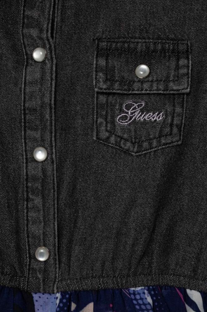 Дитяча сукня Guess колір сірий mini розкльошена (3635368) фото 3