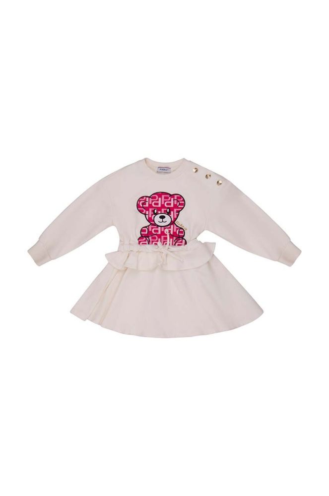 Дитяча сукня Pinko Up колір бежевий mini розкльошена (3542506)
