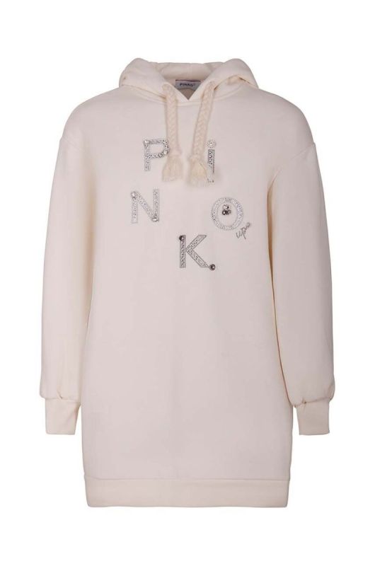 Дитяча бавовняна сукня Pinko Up колір бежевий mini oversize