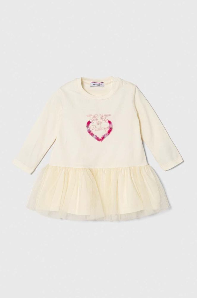 Сукня для немовлят Pinko Up колір бежевий mini розкльошена (3654057)