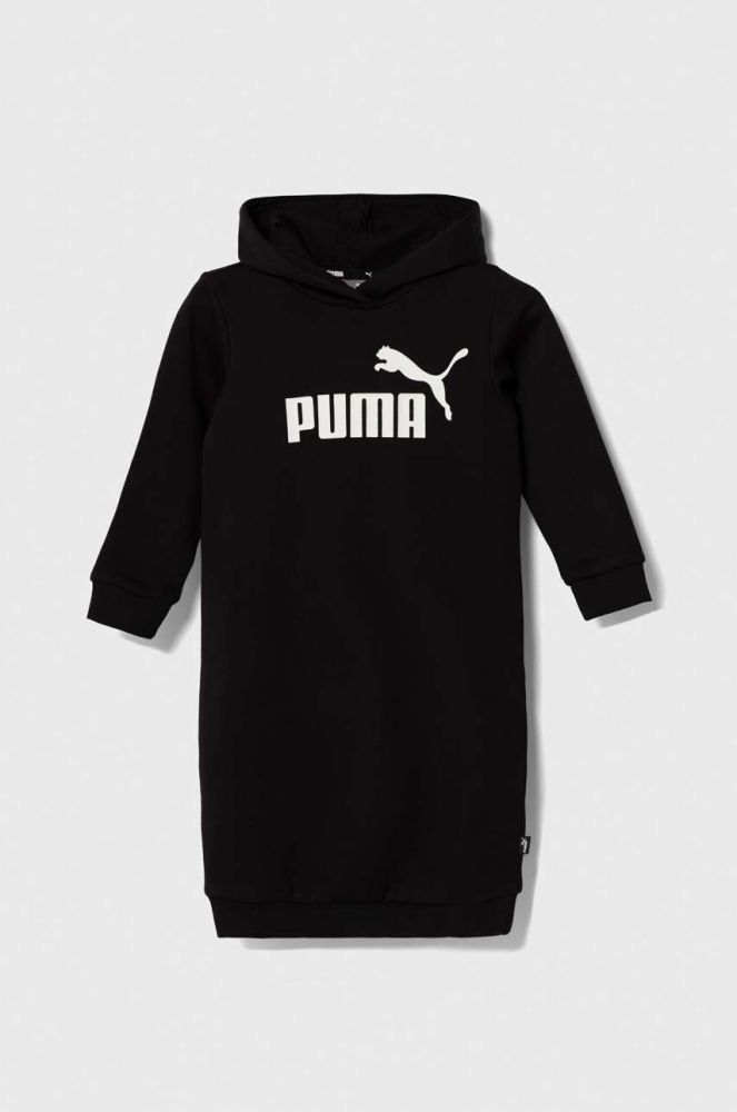 Дитяча сукня Puma колір чорний mini пряма