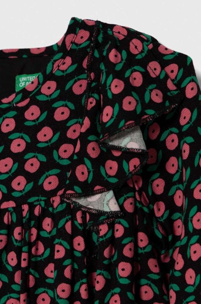 Дитяча сукня United Colors of Benetton колір рожевий mini розкльошена (3603103) фото 3