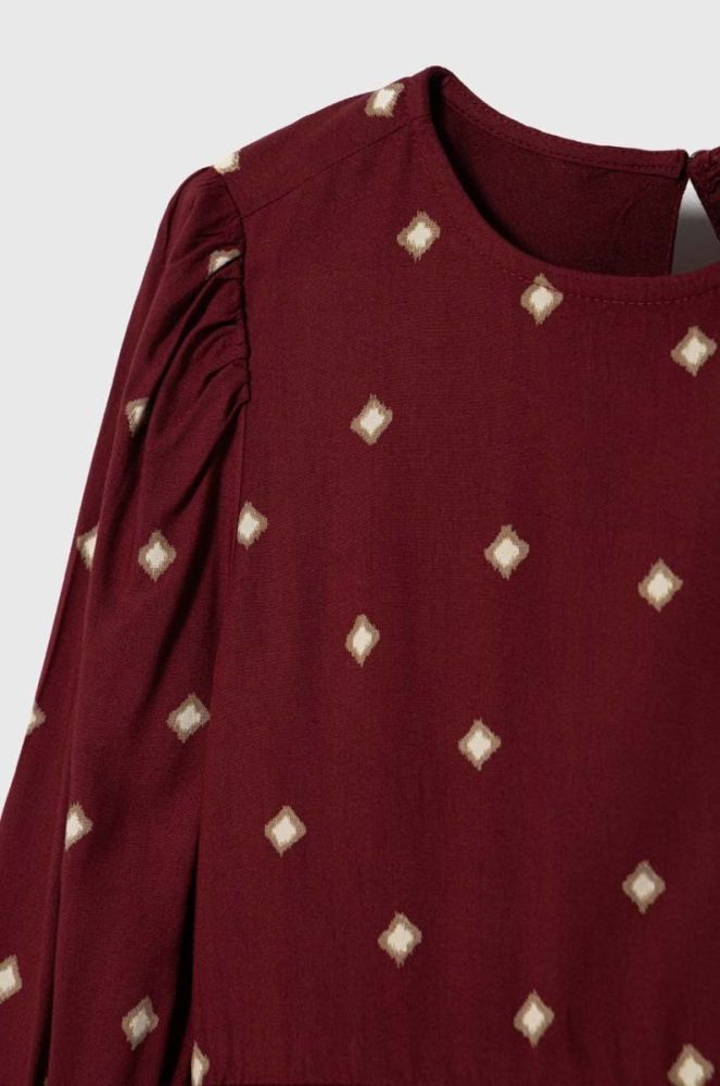 Дитяча сукня Pepe Jeans колір бордовий mini розкльошена (3431937) фото 3