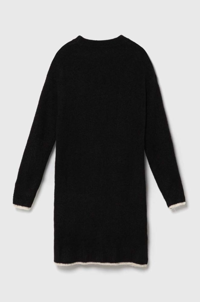 Дитяча сукня з домішкою вовни Pepe Jeans колір чорний mini oversize фото 2