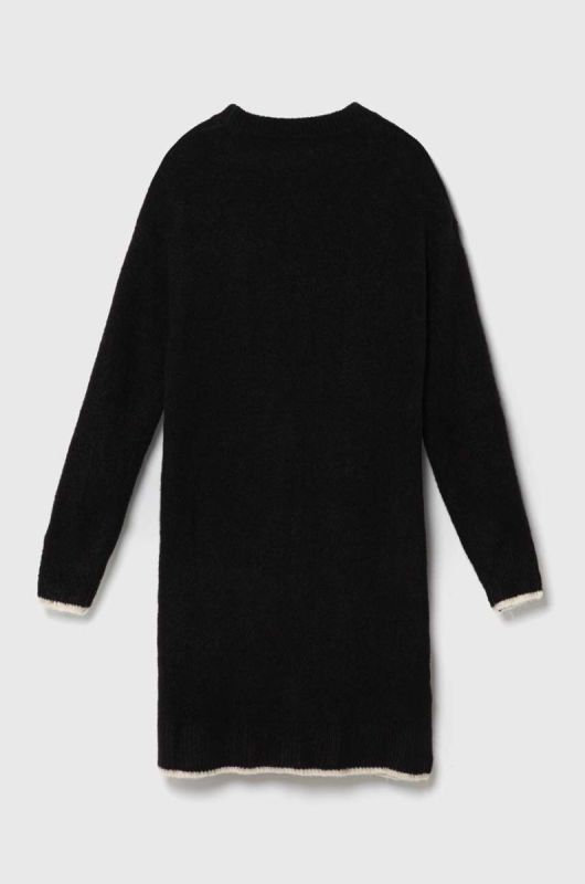 Дитяча сукня з домішкою вовни Pepe Jeans колір чорний mini oversize фото 2