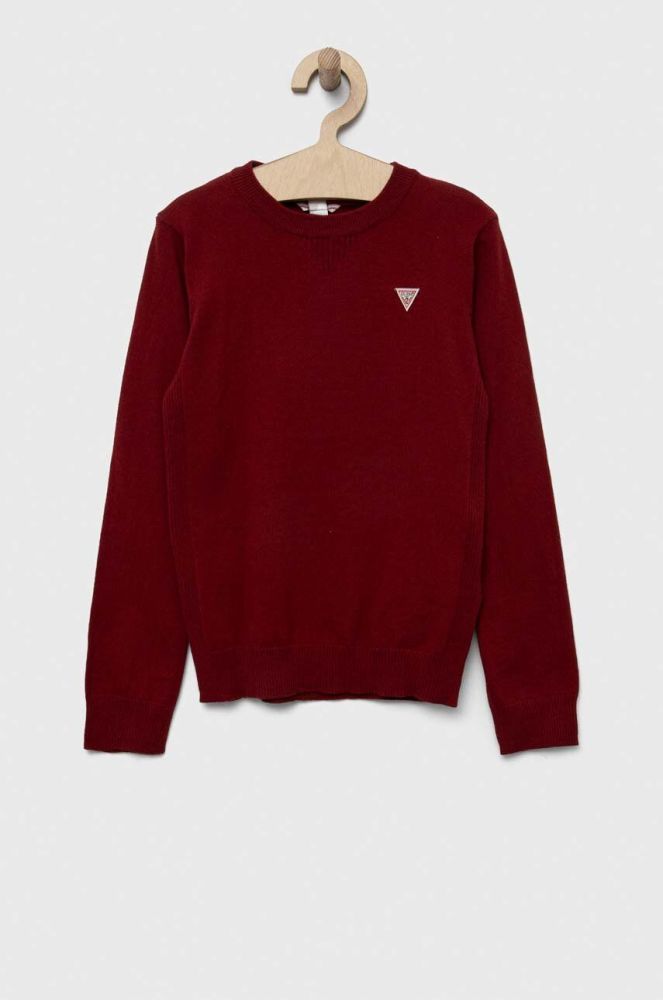 Дитячий светр Guess колір бордовий легкий (3328421)