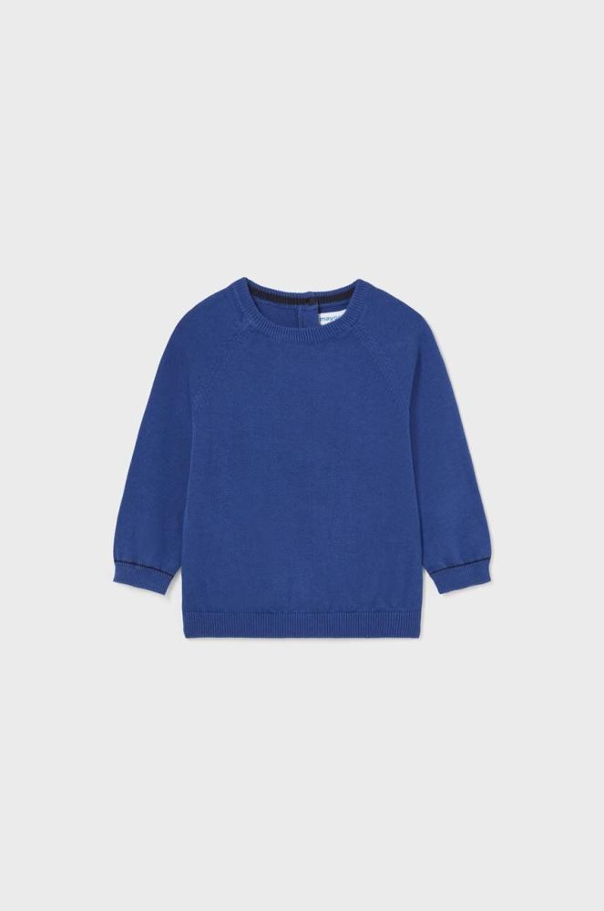 Бавовняний светр для немовлят Mayoral легкий колір блакитний (3421904)