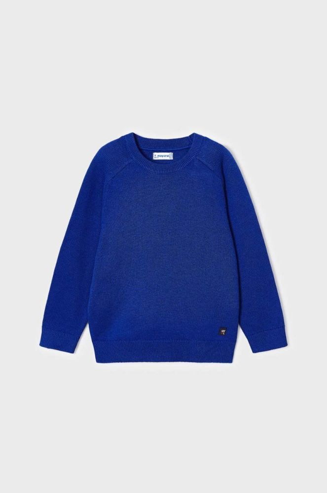 Дитячий светр з домішкою вовни Mayoral колір синій легкий (3410463)