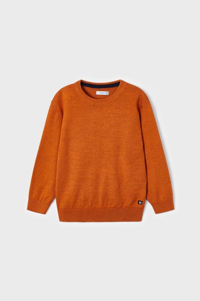 Дитячий бавовняний светр Mayoral колір помаранчевий легкий (3410503)