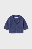 Дитячий кардиган з домішкою вовни Mayoral Newborn колір синій