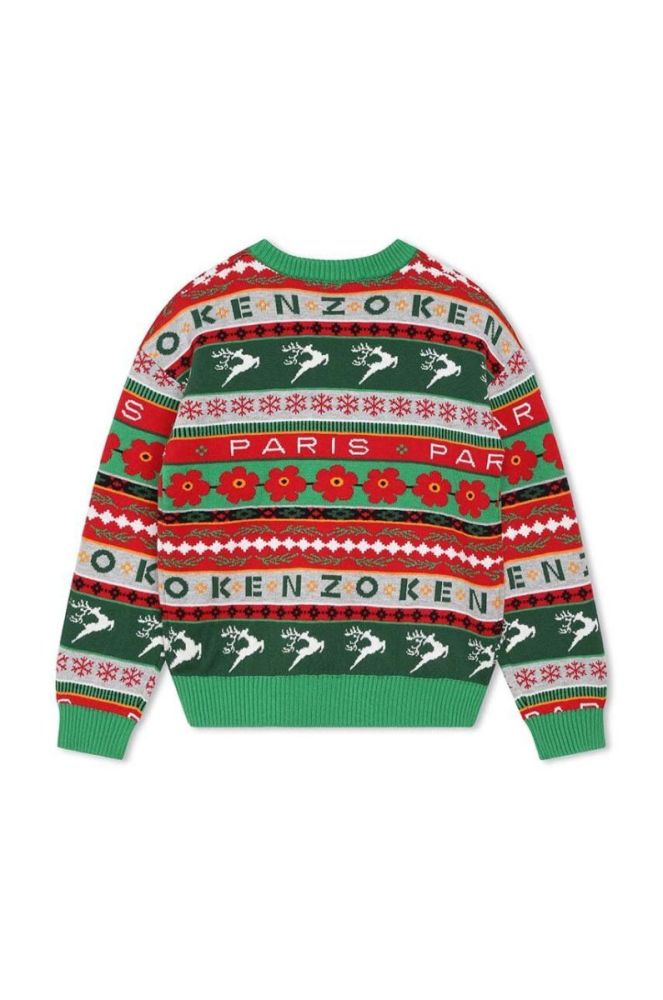 Дитячий светр Kenzo Kids колір зелений (3639306) фото 3