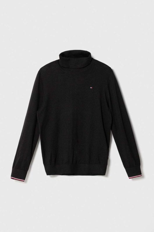 Дитячий светр Tommy Hilfiger колір чорний легкий