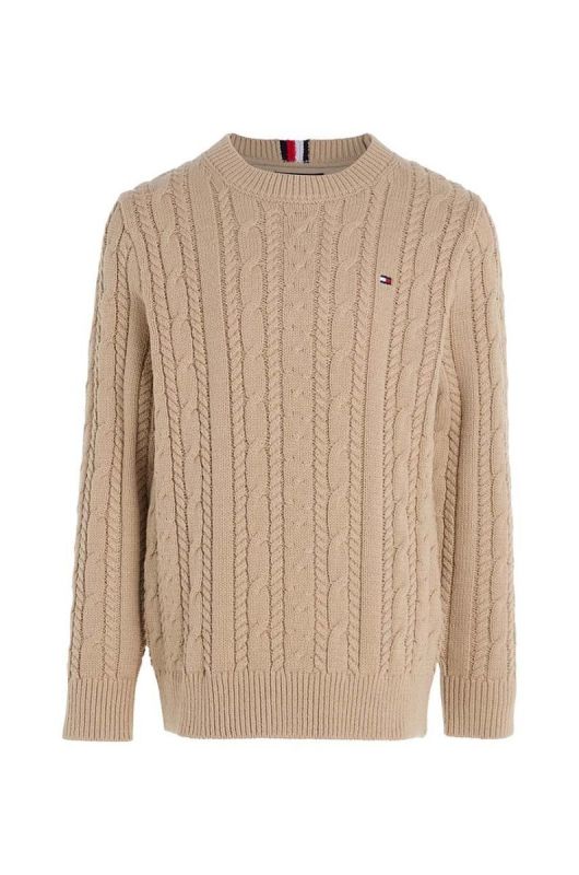 Дитячий светр Tommy Hilfiger колір коричневий