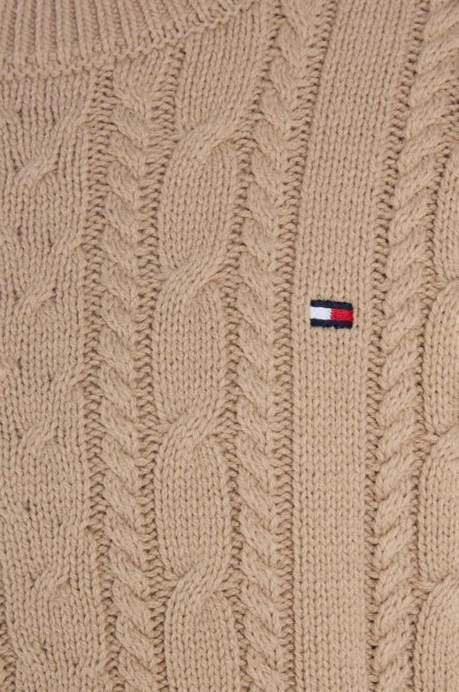 Дитячий светр Tommy Hilfiger колір коричневий фото 3