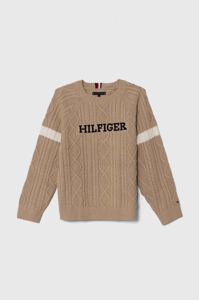 Дитячий светр Tommy Hilfiger колір бежевий легкий (3508268)