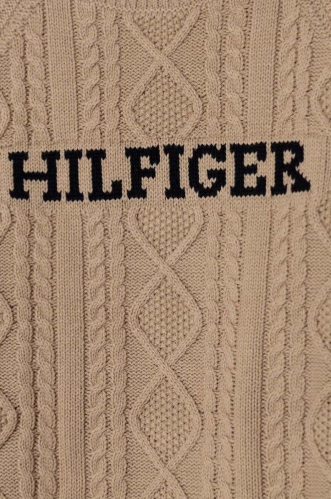 Дитячий светр Tommy Hilfiger колір бежевий легкий (3508268) фото 3