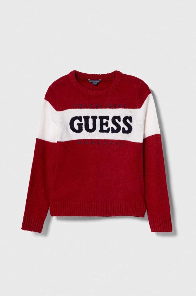 Дитячий светр Guess колір червоний легкий (3516151)