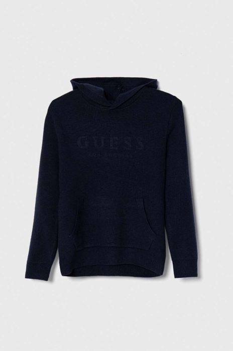 Дитячий светр з домішкою вовни Guess колір синій легкий