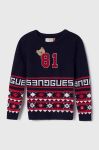 Дитячий бавовняний светр Guess колір синій (3497746)