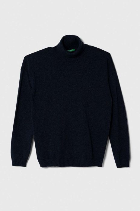 Дитячий светр з домішкою вовни United Colors of Benetton колір синій легкий (3630373)