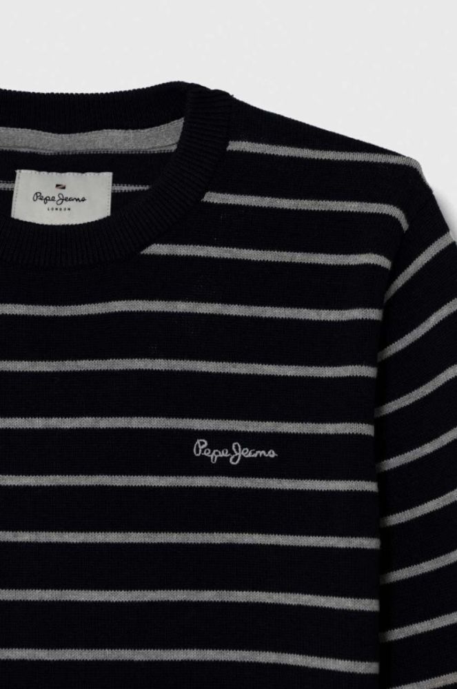 Дитячий бавовняний светр Pepe Jeans колір синій фото 3