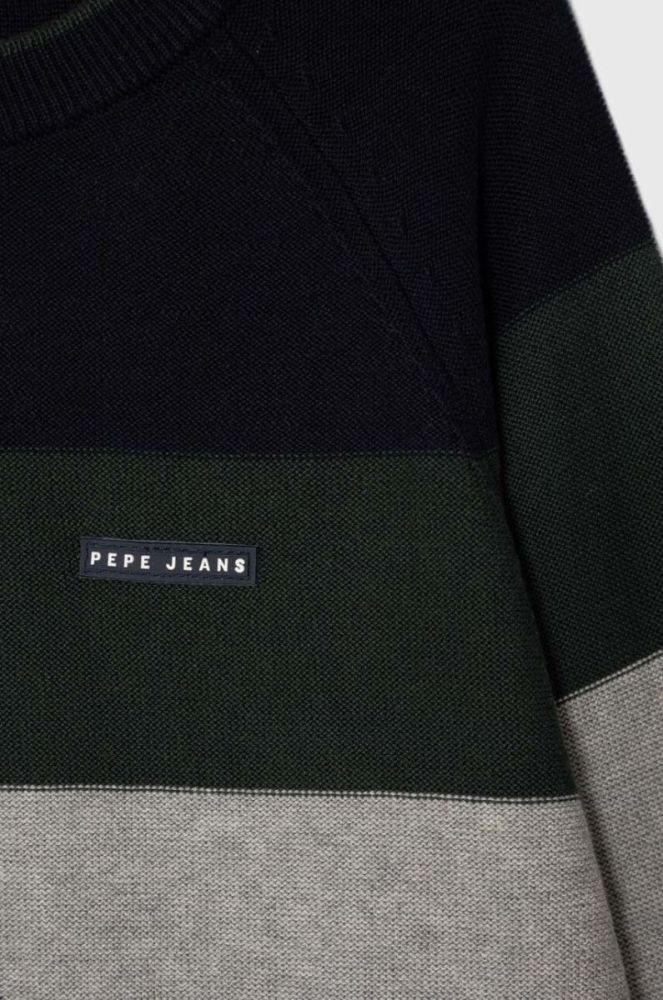 Дитячий бавовняний светр Pepe Jeans колір сірий легкий (3486827) фото 3