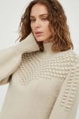 Светр Bruuns Bazaar жіночий колір бежевий теплий гольф