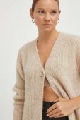 Вовняний кардиган Bruuns Bazaar колір бежевий